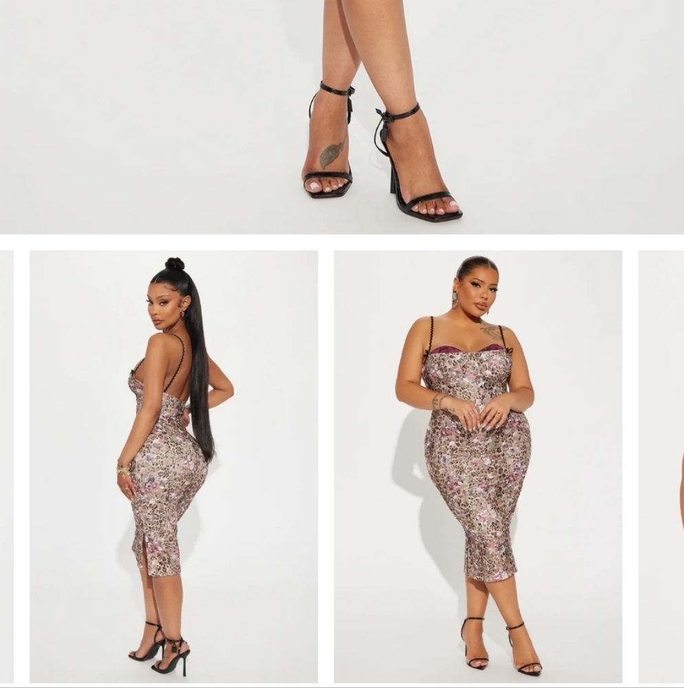 Fashion Nova Gold Sequin Midi Pencil Skirt